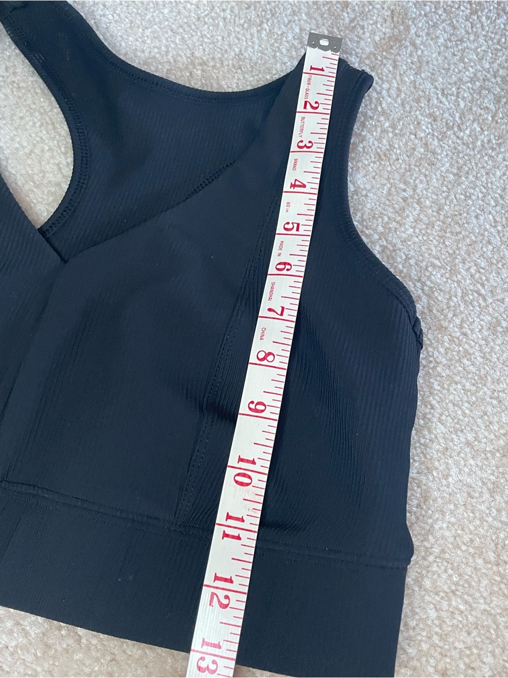 Avia Black Ribbed Sports Bra – Size XL - Picture 6 of 6